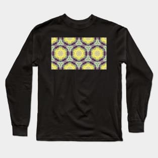 colorful geometrical abstract art tile pattern Long Sleeve T-Shirt